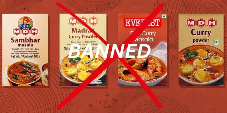 image of ban on spice brands Everest, MDH
